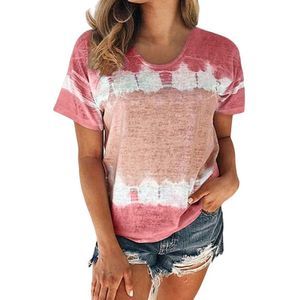 Danqi Red Wine Tie-Dye Scoop Neck Tee Size XXL